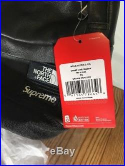 Supreme The North Face TNF Leather Day Pack Backpack Black FW17 100% Authentic
