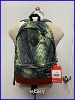 Supreme The North Face TNF Snakeskin Lightweight Day Pack Green Bookbag Backpack