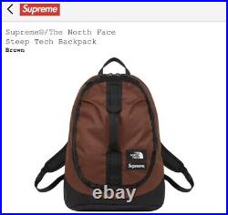 Supreme The North Face TNF Steep Tech Backpack BROWN FW22 NEW IN HAND, See Pics