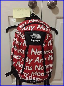 Supreme X North Face By Any Means Backpack RED ONLY BOX LOGO CDG TNF