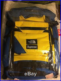 Supreme X North Face Steep Tech Backpack Royal Blue And Yellow