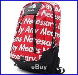 Supreme X The North Face By Any Means Necessary Red Backpack NWT