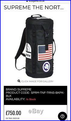 Supreme X The North Face Expedition Big Haul Black Backpack Rucksack Bag
