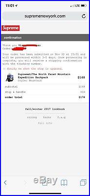 Supreme X The North Face Mountain Expedition Backpack CONFIRMED WITH RECEIPT