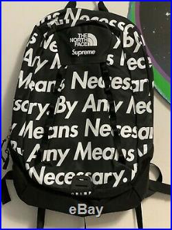 Supreme X The North Face TNF By Any Means Necessary BAMN Backpack Black