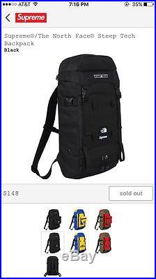 Supreme X the north face steep tech backpack black new 100% authentic TNF