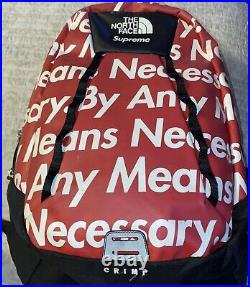 Supreme x North Face By Any Means Necessary Red Backpack Fall / Winter 2015