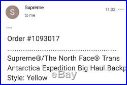 Supreme x TNF The North Face Trans Antarctica Expedition Big Haul Backpack