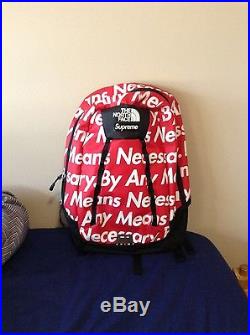 Supreme x The North Face BAMN By Any Means Necessary Backpack Red