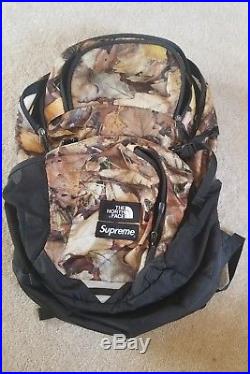 Supreme x The North Face Backpack Leaves F/W, used with receipt and tags