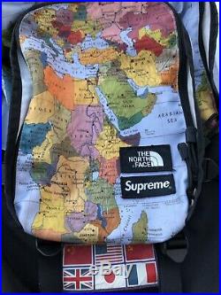 Supreme x The North Face Expedition Backpack World Map Shoulder Bag 2014 Rare