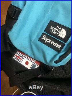 Supreme x The North Face F/W 2014 teal expedition backpack (RARE)