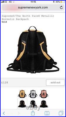 Supreme x The North Face TNF Gold Metallic Borealis Backpack