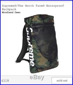 Supreme x The North Face Waterproof Backpack Woodland Camo