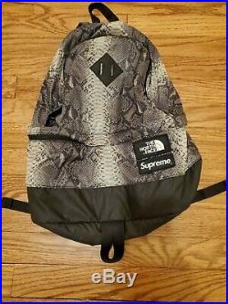Supreme x The North Face snakeskin Backpack Black AUTHENTIC