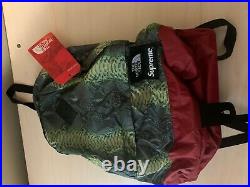 Supreme x The North Face snakeskin Backpack / Day Pack Red Green 