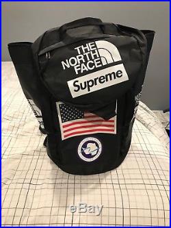Supreme x The Northface Big Haul Backpack Bag SS/17 Black TNF