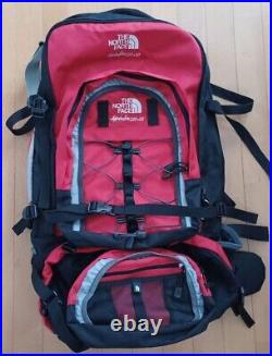 THE NORTH FACE Backpack Convertible to Waist Pouch & Smaller Pack Red/Black