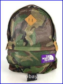 THE NORTH FACE PURPLE LABEL Backpack Bag Camouflage Khaki NN7137N Used