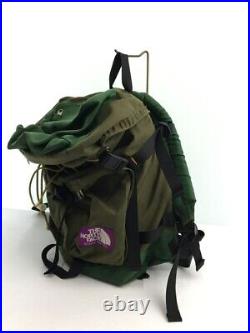 THE NORTH FACE PURPLE LABEL Men's Backpack outdoors Casual GREEN canvas USED