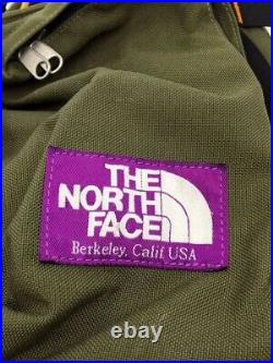 THE NORTH FACE PURPLE LABEL Men's Backpack outdoors Casual GREEN canvas USED