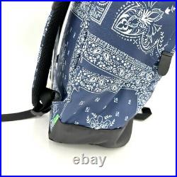 THE NORTH FACE Paisley Pattern Navy Polyester Original Pack Backpack NEW