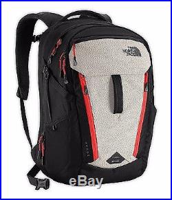 THE NORTH FACE Surge Reflective Black Red Backpack Bag Carry-On TSA Laptop 15