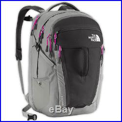 THE NORTH FACE Surge Women's Backpack Asphalt Grey/Luminous Pink-MSRP $129