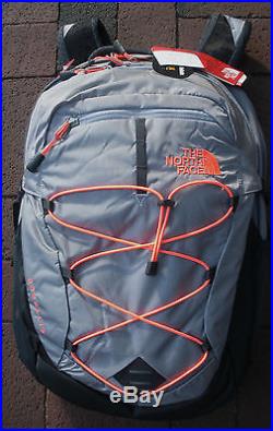 The North Face Womens Borealis Backpack- Daypack- # Chk3- Dapple Grey H- Coral