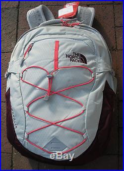 The North Face Womens Borealis Backpack- Daypack-chk3- Lunar Ice Grey/melon Ree
