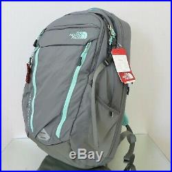 THE NORTH FACE Women Surge Transit Backpack Zinc Grey Heather/Surf Green