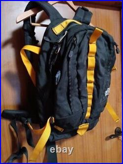 THE NORTH FACE Yellow and Black Backpack Vintage outdoor travel fishing F/S