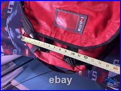 The NORTH FACE Base Camp Duffel Bag / Backpack Red Waterproof Vtg Large Carry On