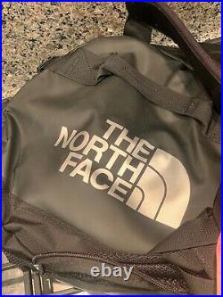The NORTH FACE TNF BASE CAMP Duffel Bag BLACK with Silver/White Medium 71 L