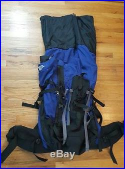The North Face Backpack Day Pack Hiking Mountain Trail Size M Reg Blue Vtg