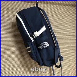 The North Face Backpack Navy Blue One Point Logo 25L P With Pouch Men shoulder T