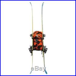 The North Face Backpack Orange Black Camo Skiing Hiking