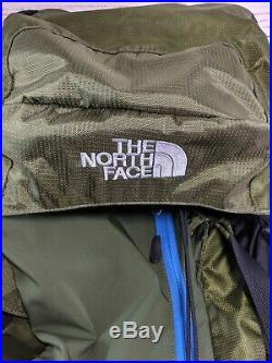 The North Face Backpack Terra 65 Internal Frame Pack Olive Green Black Blue NWOT
