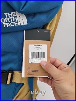 The North Face Banff Blue Youth Terra 55 L Hiking Camping Backpack Tan Woods New