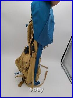 The North Face Banff Blue Youth Terra 55 L Hiking Camping Backpack Tan Woods New