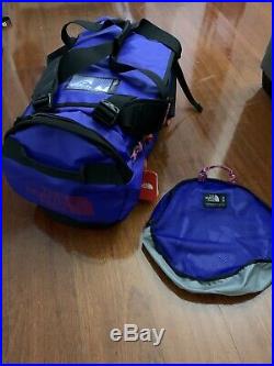 The North Face Base Camp Duffel Bag Backpack Aztec Blue Print Medium M 71L