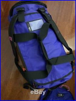 The North Face Base Camp Duffel Bag Backpack Aztec Blue Print Medium M 71L