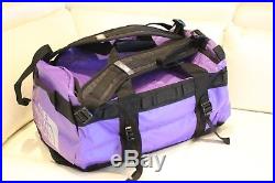 The North Face Base Camp Duffel Bag Backpack Color Purple Small Waterproof New