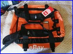 The North Face Base Camp Small 50 L TNF Duffel Bag Backpack New Supreme orange