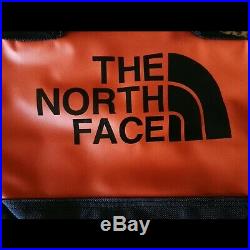 The North Face Base Camp Small 50 L TNF Duffel Bag Backpack New Supreme orange