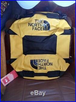 The North Face Base Camp Small S 50 L Liter TNF Duffel Bag Backpack New Yellow