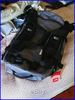 The North Face Base Camp Small S 50 L TNF Duffel Bag Backpack New Supreme gray