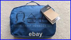 The North Face Base Camp Voyager Duffel Bag 42L, Steel Blue/Indigo Camping NEW