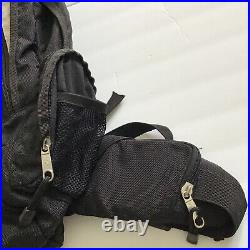 The North Face Black Backpack School Daypack Padded Back Waist Vintage READ