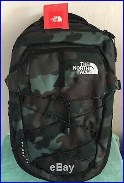 The North Face Classic Borealis Backpack 15'' Laptop School Bag Black/Camo Green